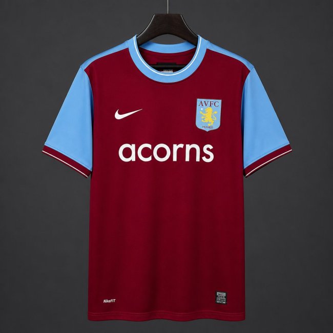 Retro 08/09 Aston Villa Claret & Sky Blue Home Jersey