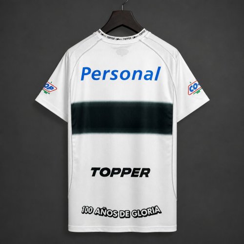 Retro 2002 Club Olimpia White with Dark Green Band Centenary Home Jersey