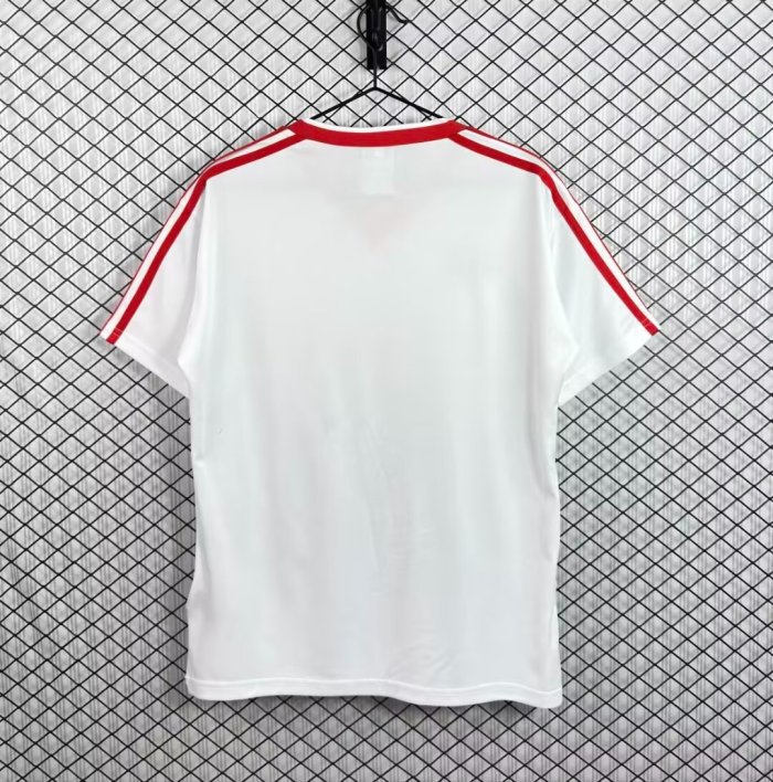 Retro 1982 Poland White with Red Stripes Home Jersey