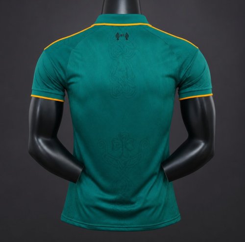 Player Version 26/27 Liverpool Green with Gold Trim Casual Retro Jersey