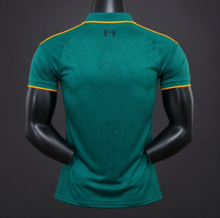 Player Version 26/27 Liverpool Green with Gold Trim Casual Retro Jersey