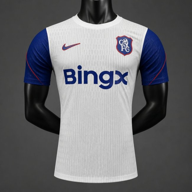 Player Version 26/27 Chelsea White with Blue Away Jersey