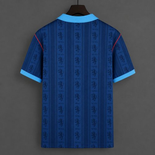 Retro 95/96  Aston Villa Navy Blue with Lion Pattern Third Jersey