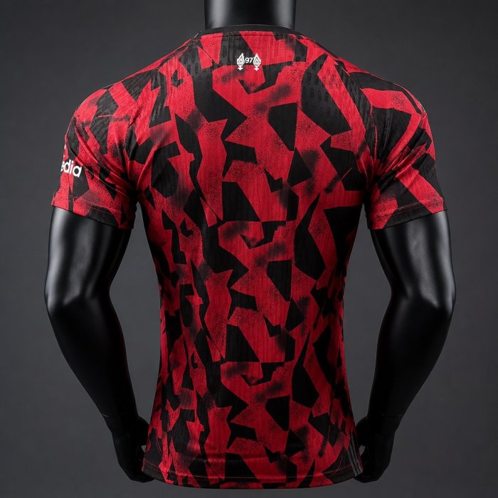 Player Version 26/27 Liverpool Red & Black Geometric Pattern Pre-Match Training Jersey