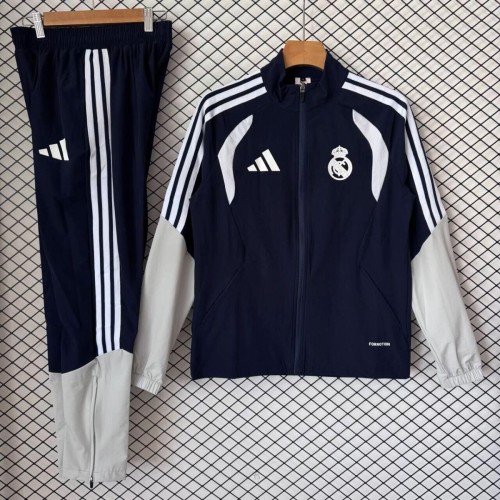 26/27 Real Madrid Navy Blue & Grey Training Tracksuit