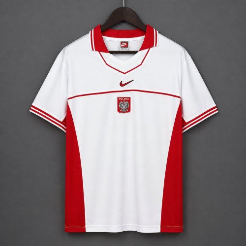 Retro 98/00 Poland White & Red Home Jersey