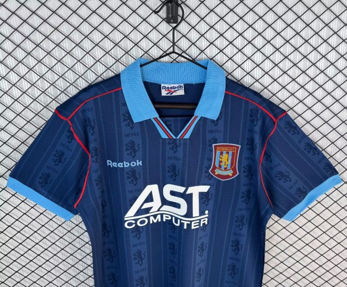 Retro 95/96  Aston Villa Navy Blue with Lion Pattern Third Jersey