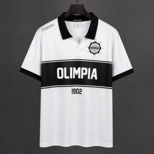 Retro 1902 Club Olimpia White with Black Band Special Edition Jersey