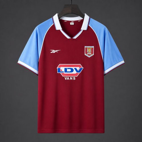 Retro 08/09 Aston Villa Claret & Sky Blue Home Jersey