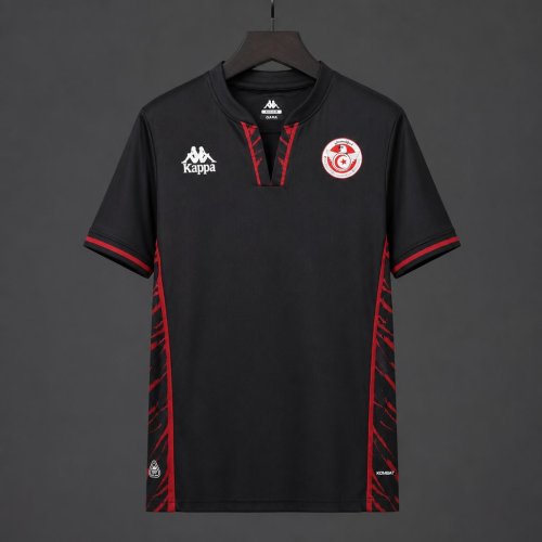 2026 Tunisia Black with Red Graphic Away Jersey
