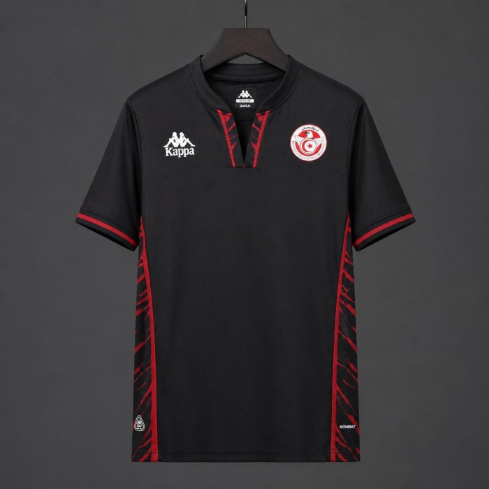 2026 Tunisia Black with Red Graphic Away Jersey