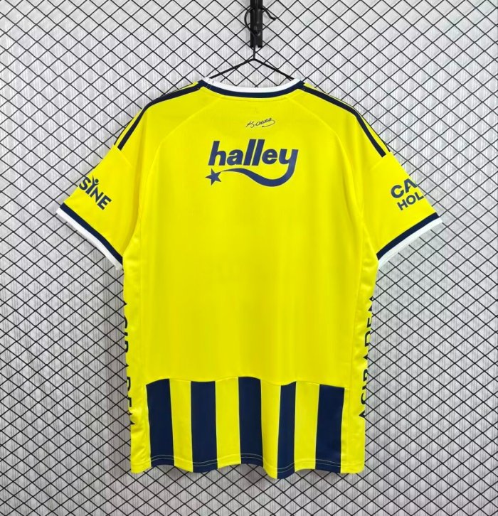 26/27 Fenerbahçe SK Yellow & Navy Blue Stripes Home Jersey