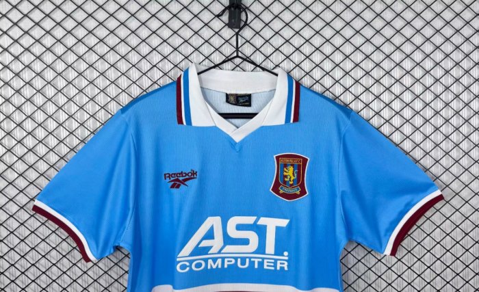 Retro 96/97  Aston Villa Sky Blue & White Away Jersey