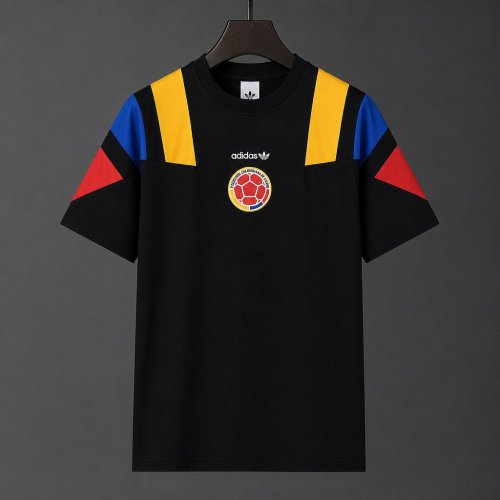 2026 Colombia Black EQT Tricolor Casual Retro T-Shirt