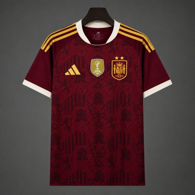 2026 Spain World Cup Champions Maroon  Jersey