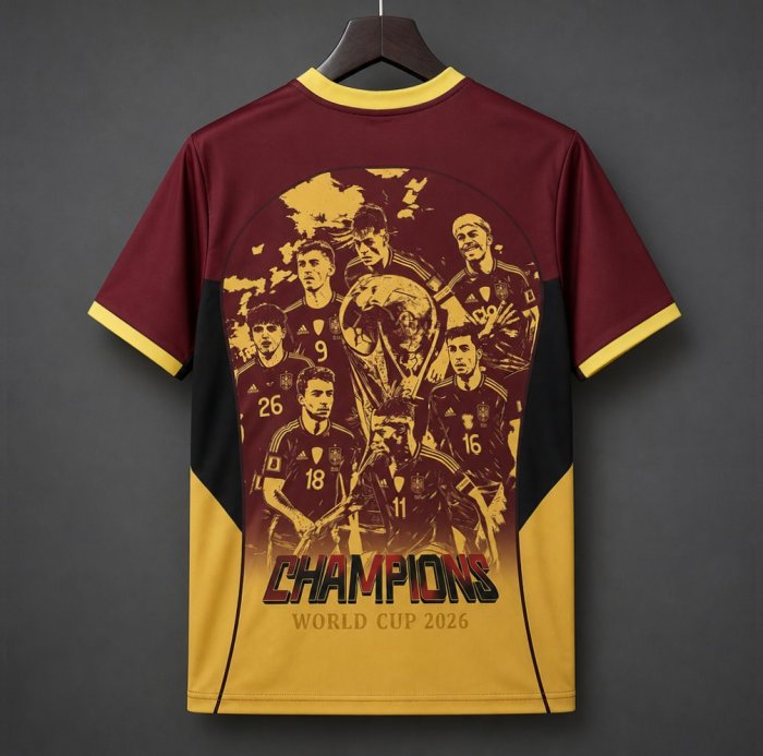 2026 Spain World Cup Champion Wine Special Jersey