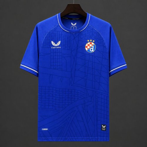 26/27 GNK Dinamo Zagreb Blue with Geometric Pattern Home Jersey