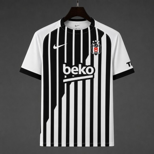 26/27 Beşiktaş JK Black & White Stripes Home Jersey