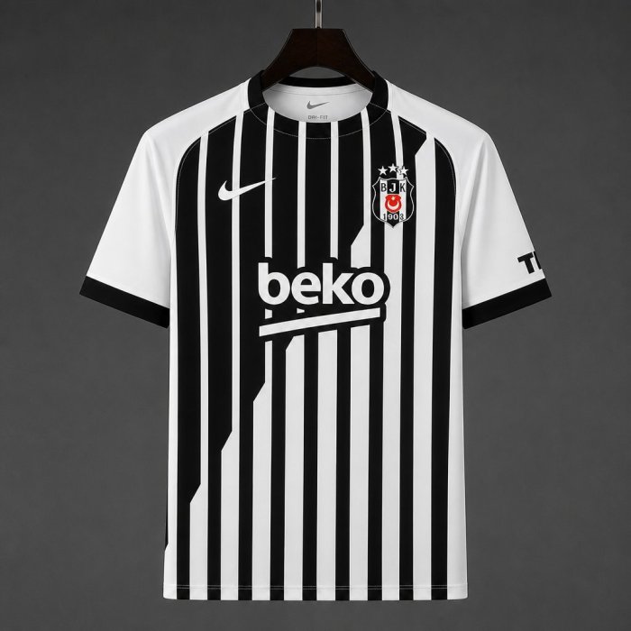 26/27 Beşiktaş JK Black & White Stripes Home Jersey