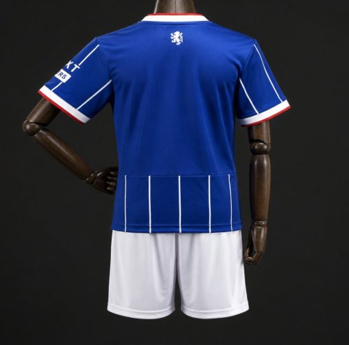 Kids 26/27 Rangers FC Blue Pinstripe Home Jersey Kit