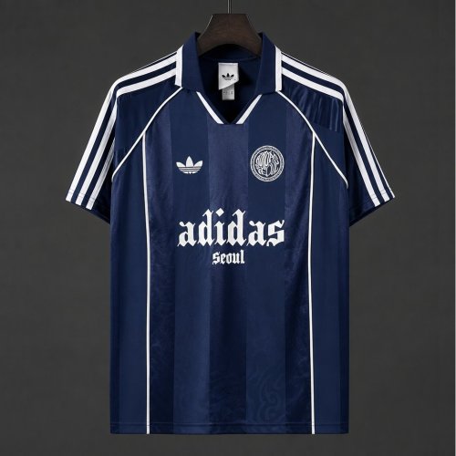 26/27  Adidas Originals Seoul Navy Blue Retro Football Jersey