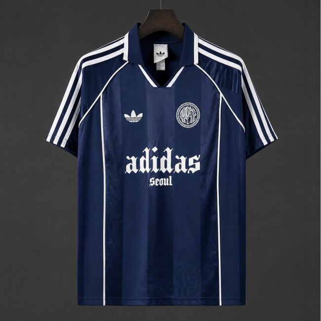 26/27  Adidas Originals Seoul Navy Blue Retro Football Jersey