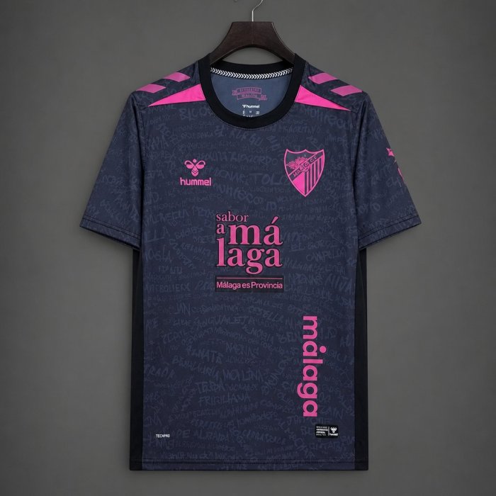 26/27 Málaga CF Dark Purple & Pink with Text Pattern Third Jersey