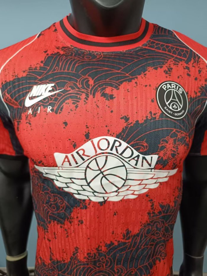 Player Version 26/27 PSG x Air Jordan Red & Black Wave Pattern Special Edition Jersey