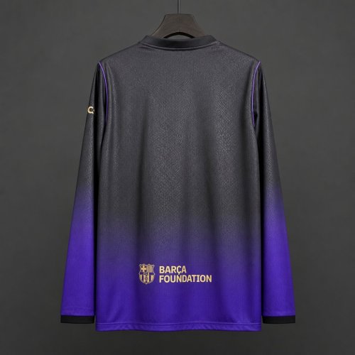 26/27 Barcelona x Kobe Bryant Black & Purple Gradient Long Sleeve Special Edition Jersey