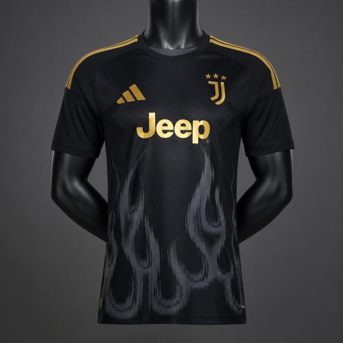 Player Version 26/27 Juventus Black & Gold with Flame Pattern Special Edition Jersey