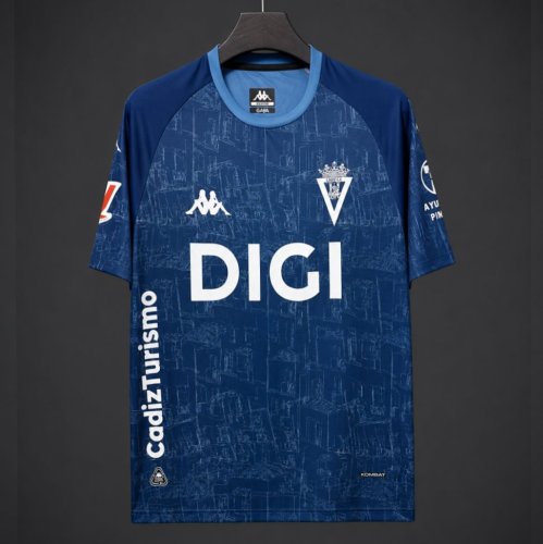 26/27 Cádiz CF Navy Blue with City Blueprint Pattern Away Jersey
