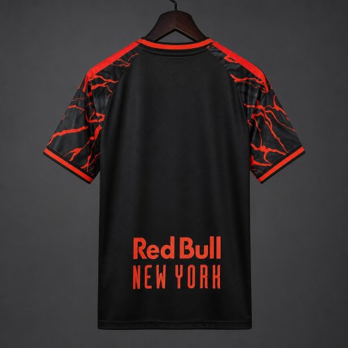 26/27 New York Red Bulls Black with Red Lava Pattern Away Jersey