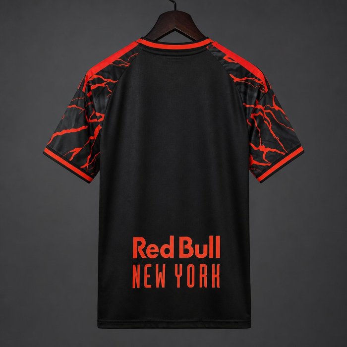 26/27 New York Red Bulls Black with Red Lava Pattern Away Jersey