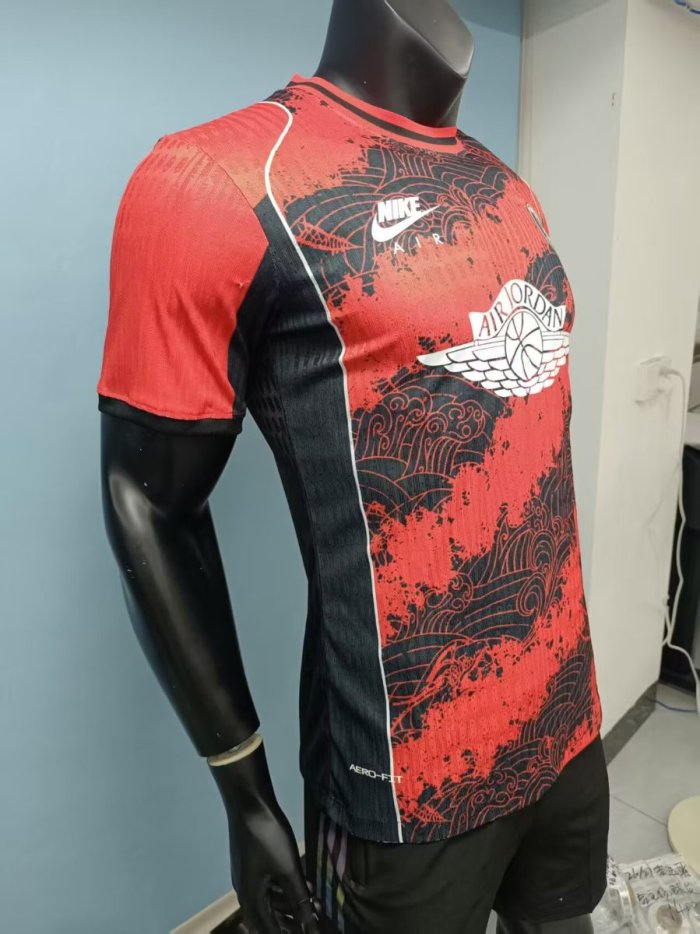 Player Version 26/27 PSG x Air Jordan Red & Black Wave Pattern Special Edition Jersey