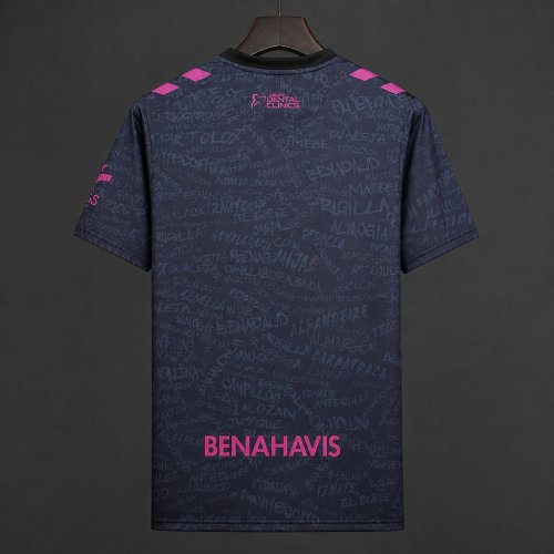 26/27 Málaga CF Dark Purple & Pink with Text Pattern Third Jersey