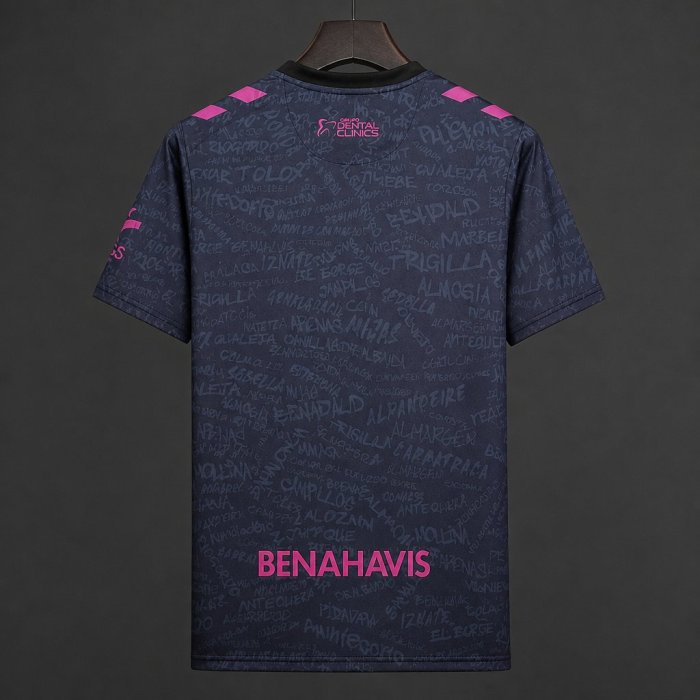 26/27 Málaga CF Dark Purple & Pink with Text Pattern Third Jersey