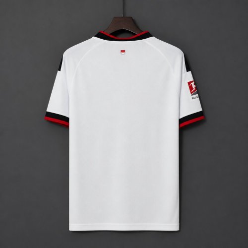 26/27 1. FC Nürnberg White with Black & Red Stripe Away Jersey