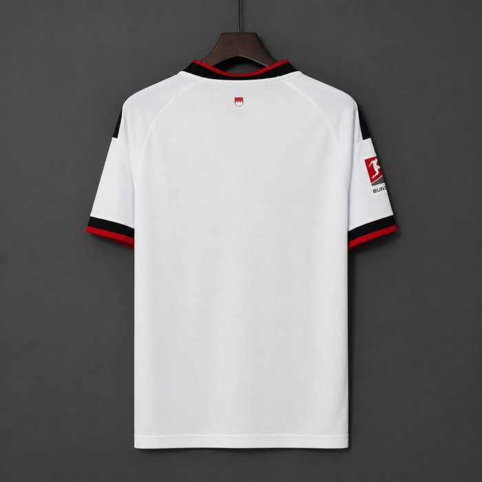 26/27 1. FC Nürnberg White with Black & Red Stripe Away Jersey