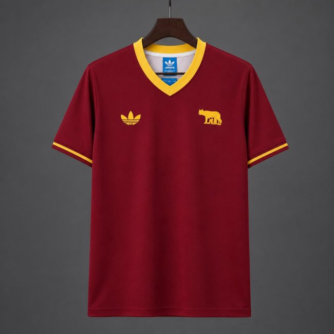 26/27 AS Roma Centenary Retro Red Jersey