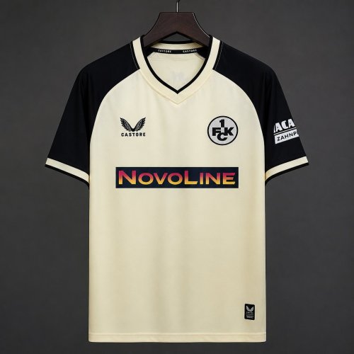 26/27 1. FC Kaiserslautern Cream with Black Sleeves Away Jersey