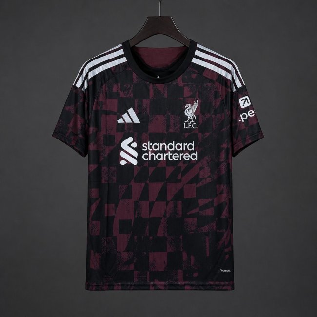 Player Version 26/27 Liverpool Black & Burgundy Geometric Away Jersey