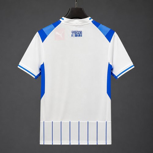 26/27 Universitatea Craiova White & Blue Stripes Home Jersey