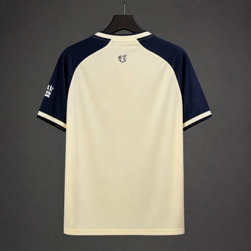 26/27 1. FC Kaiserslautern Cream with Black Sleeves Away Jersey