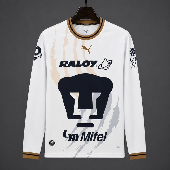 26/27 Pumas Away Long Sleeve White Jersey