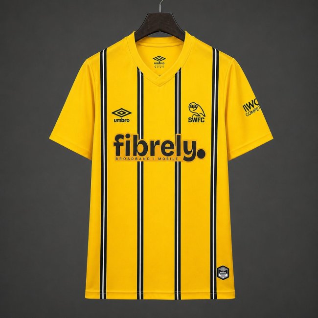 26/27 Sheffield Wednesday Away Yellow Stripes Jersey