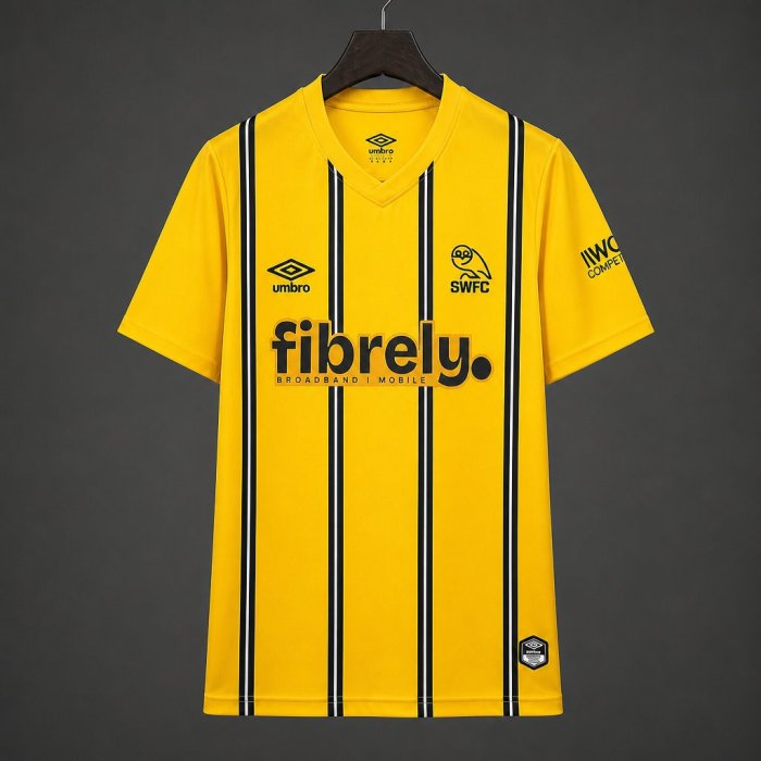 26/27 Sheffield Wednesday Away Yellow Stripes Jersey