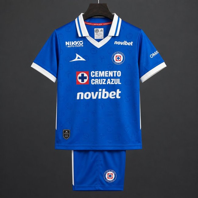 26/27 Kids Cruz Azul Home Blue Jersey