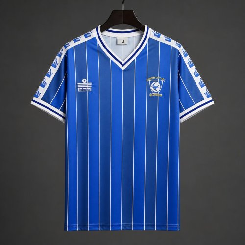 Retro 85/87 Cardiff City Home Blue Stripes Jersey