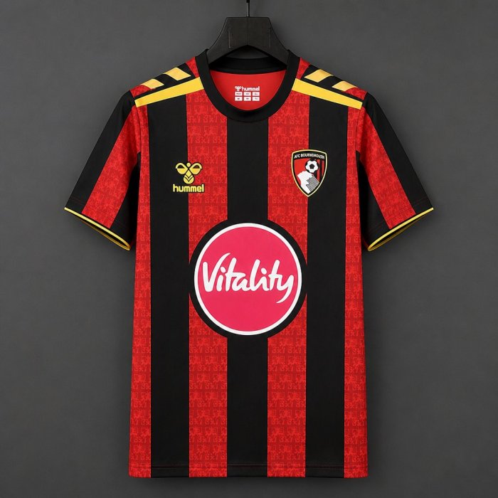 26/27 Bournemouth Home Red&Black Stripes Jersey