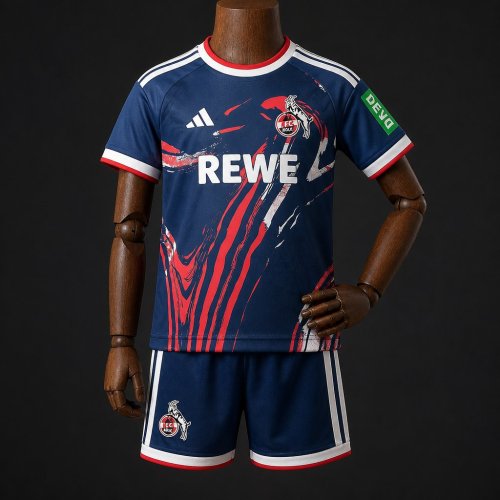 26/27 Kids Koln Third  Navy Blue Kit Jersey